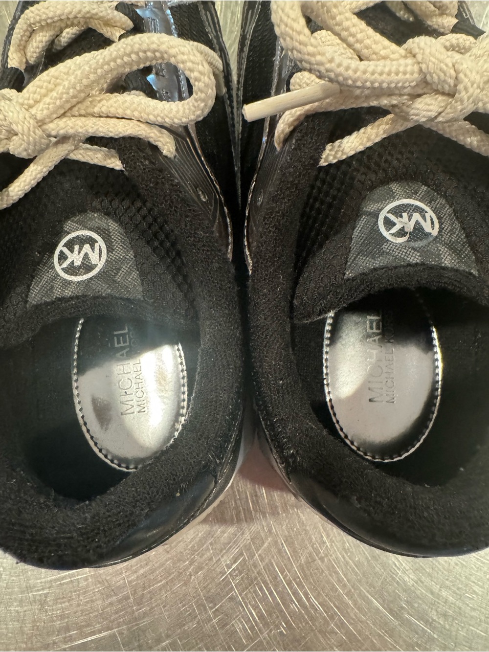 Michael Kors Black Sneakers with Silver Accents - Picture 7 of 9